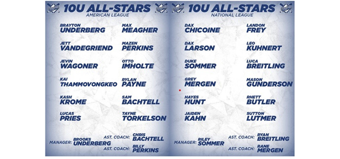 2026 10U AL NL All Stars